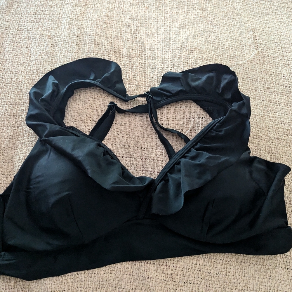 Torrid ruffle bikini top only